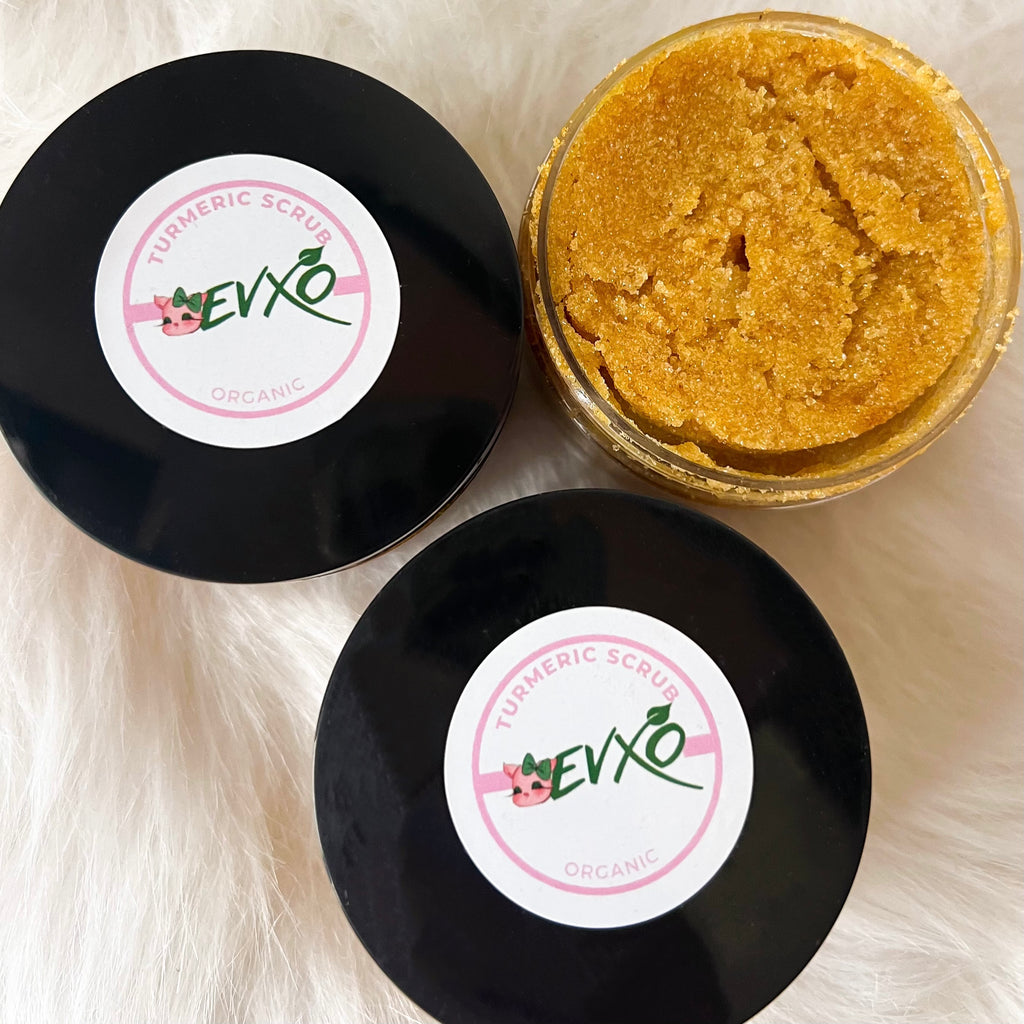 Organic Skin Brightening Turmeric Scrubs - EVXO Cosmetics