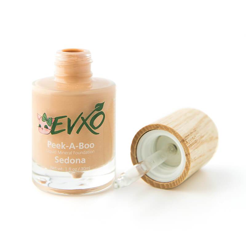 Peek-A-Boo Organic Liquid Mineral Foundation - EVXO Cosmetics