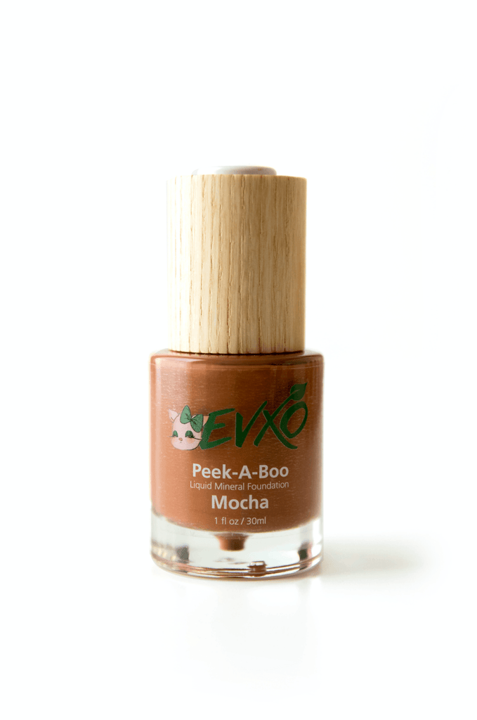 Peek-A-Boo Organic Liquid Mineral Foundation - EVXO Cosmetics